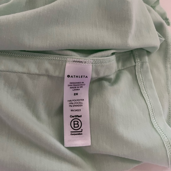 SOLD - On Another Platform - Athleta Essence Tie Back Tank Top Green 2X - Picture 4 of 5